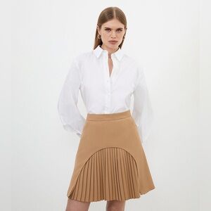 Karen Millen Tailored Military Pleat Mini Skirt